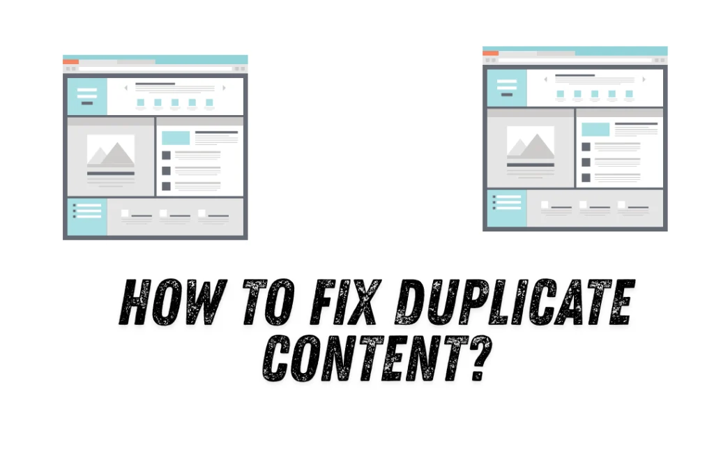 how to fix duplicate content